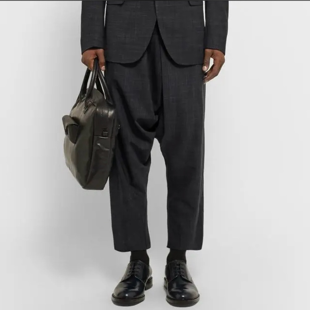 Issey Miyake Shigoki Cropped Wool Trousers
